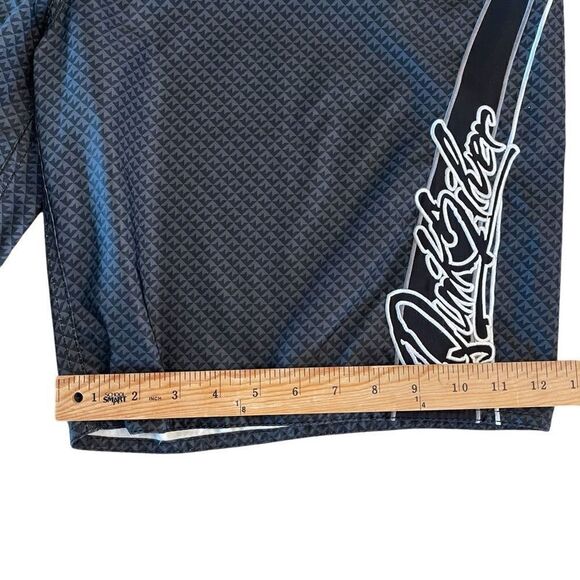 Quiksilver Mens Board Shorts Swimwear Drawstring Strap Gray Black Logo Size 40 - Picture 7 of 7